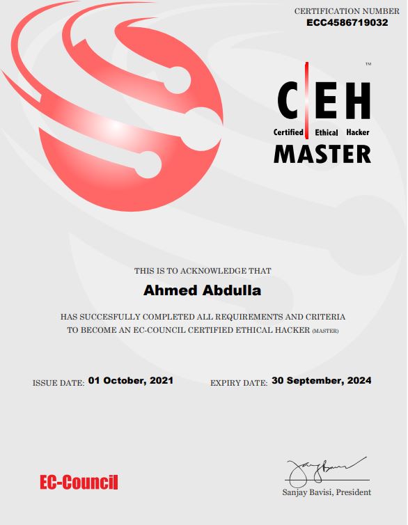 شهادة CEH (Master)